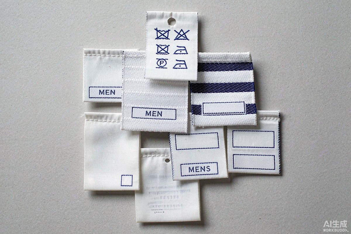 Woven care labels and size tags - GorgeousBen apparel packaging compliance