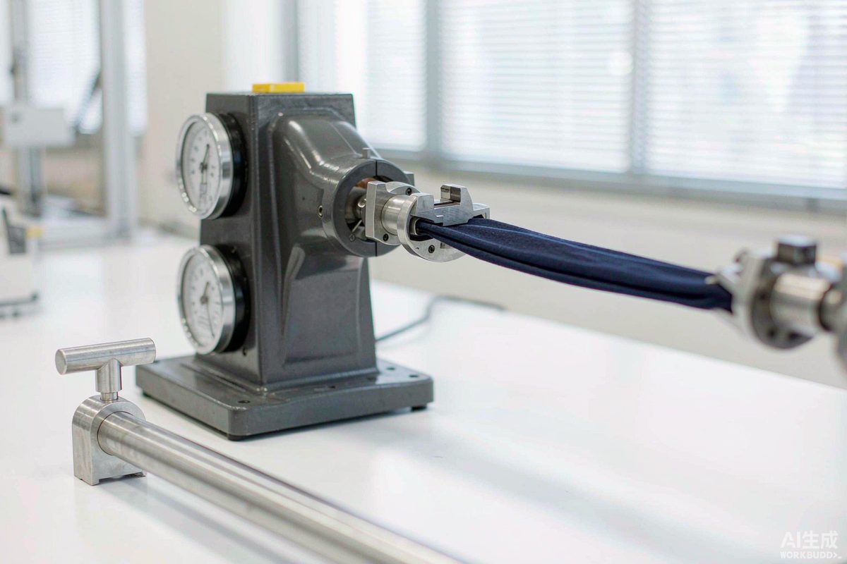Fabric testing in a quality control lab - GorgeousBen small batch quality control apparel