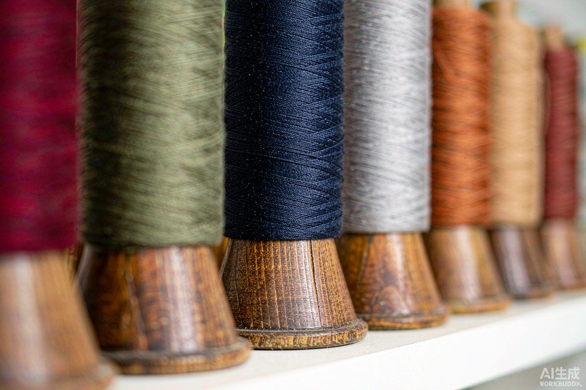 Thread spools in a garment factory - GorgeousBen apparel sample cost breakdown