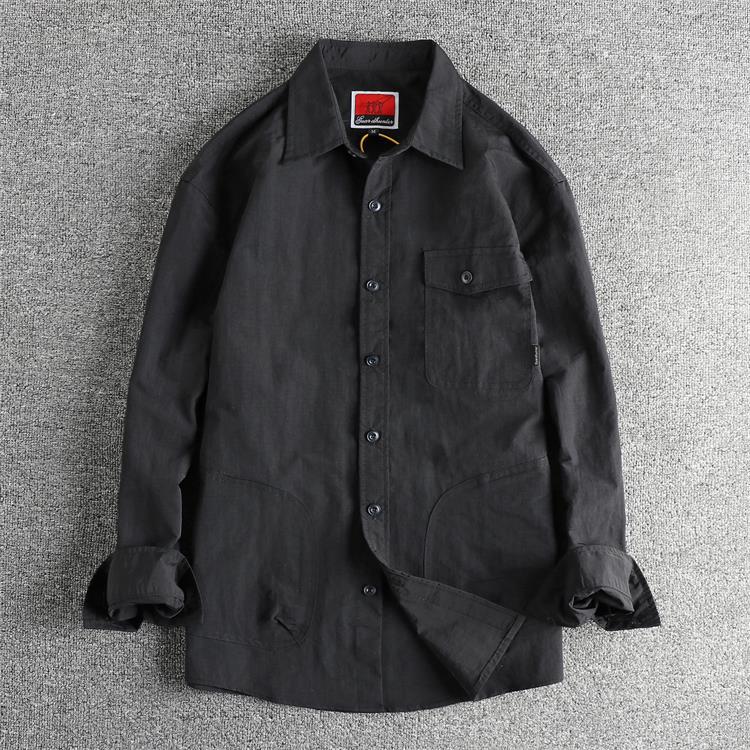 Men's Plaid Outdoor Shirt Jacket - Pocket Detail Overshirt - Image 6