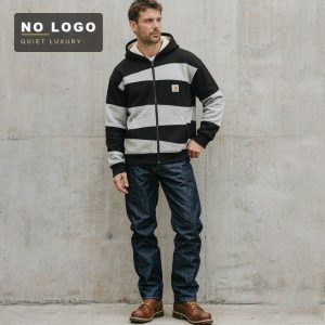 550g Heavyweight Fleece-Lined Thickened Patchwork Design Hoodie for Men, American High Street Fashion Youth Sweatshirt