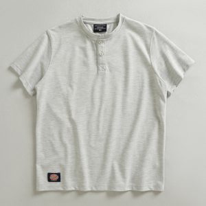 Low-Key yet Sophisticated, High-Quality Pique Cotton Fabric, American-Style Trendy Henley Collar Short-Sleeve T-Shirt for Men, Structured and Stylish Half-Sleeve