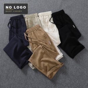 Men's Tencel Linen Wide Leg Pants - Elastic Waist Relaxed