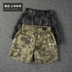 Men's Hiking Camo Cargo Shorts - Washed Cotton