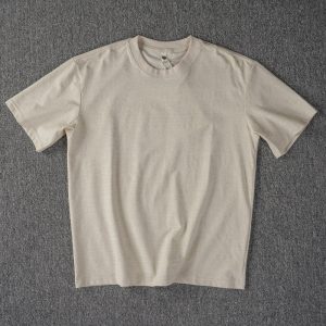 Men's Linen Blend Textured Short Sleeve Tee - Old Money Style