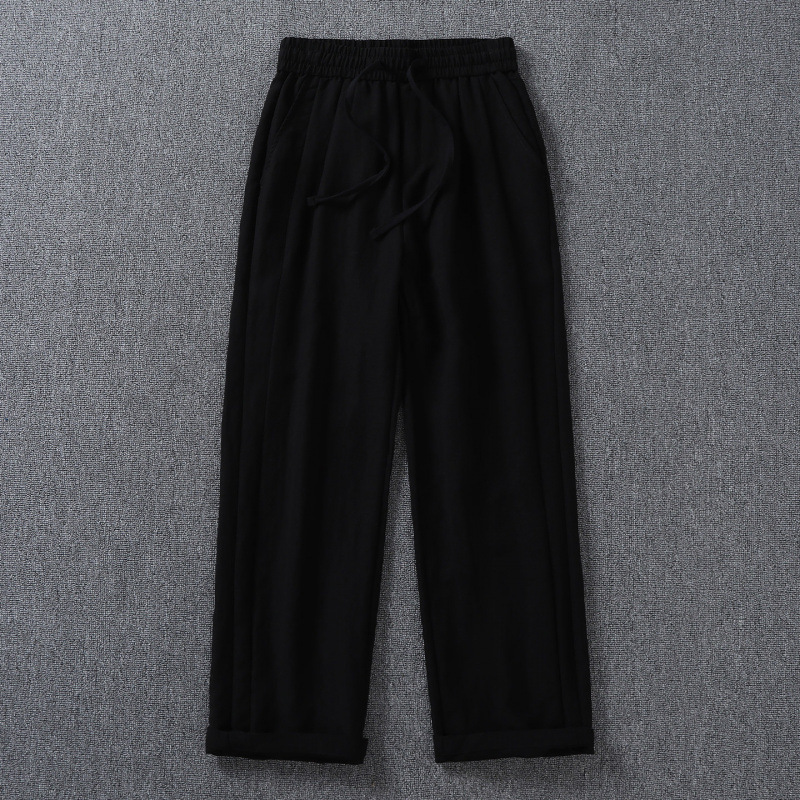 Men's Tencel Linen Blend Wide Leg Pants - Breathable Draped - Image 6