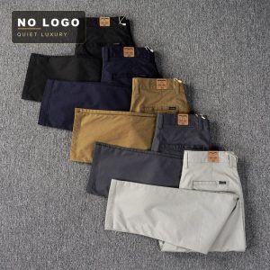 Men's Lightweight Washed Slim Pants - Premium Straight Chino
