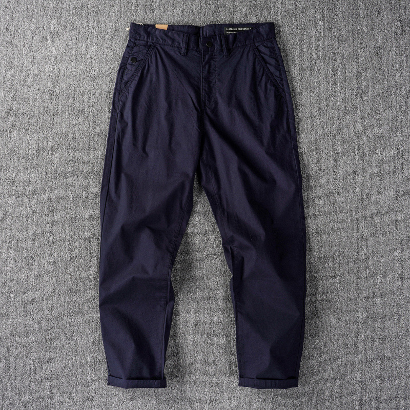 Men's Lightweight Washed Slim Pants - Premium Straight Chino - Image 5