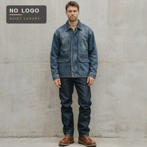 Men's M65 Field Denim Jacket - Heavy Washed Multi-Pocket
