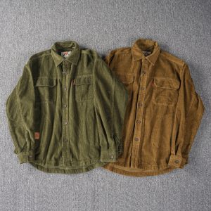 Men's Heavy Corduroy Work Shirt - Four Pocket Drop Shoulder