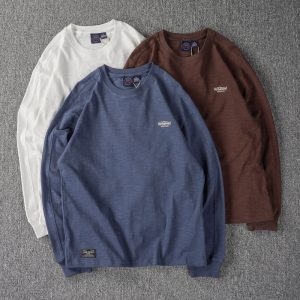 Men's 230G Slub Cotton Long Sleeve Tee - Vintage Logo