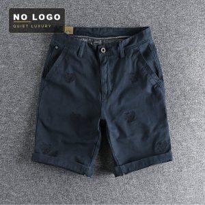 Heavyweight Woven Shorts | Tiger Embroidery | Vintage Wash