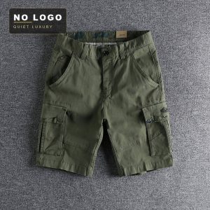 Шорты ретро с вышивкой на кармане, стирка, workwear
