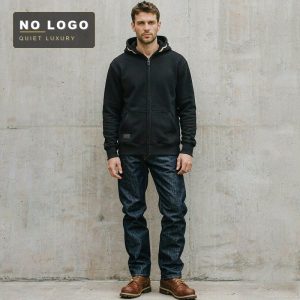 Men's Fleece-Lined Hooded Vest - Retro Sleeveless Zip Hoodie
