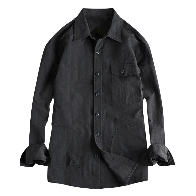 Men's Plaid Outdoor Shirt Jacket - Pocket Detail Overshirt - Image 3