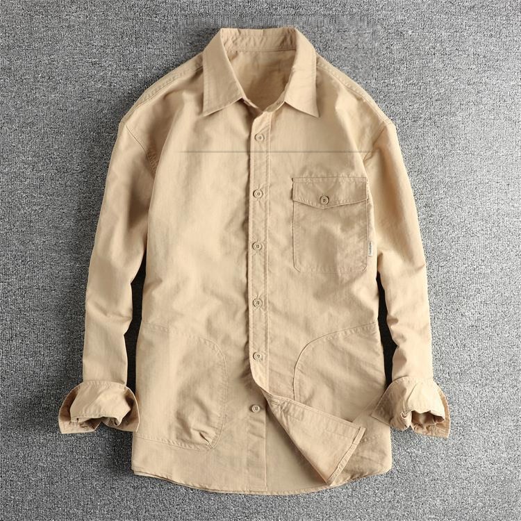 Men's Plaid Outdoor Shirt Jacket - Pocket Detail Overshirt - Image 5