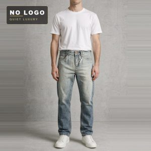 Gradient White Wear Old Washed American Fashionable Jeans Men's Comfortable Small Straight Style Retro Fashion Trousers