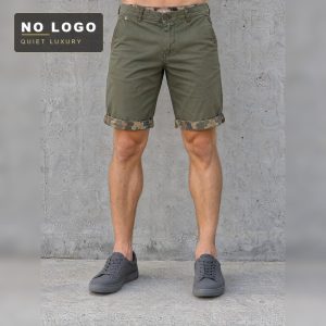 Simple Printed Washed Old Casual Shorts Men's Summer Slim-fit Straight All-match Fashionable Youth Stretch Mid-length Pants
