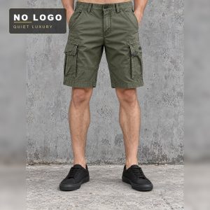 Pocket Embroidered Washed Old American Style Retro Casual Shorts Men's Three-Dimensional Cut Fit Style Tooling Trendy Pants