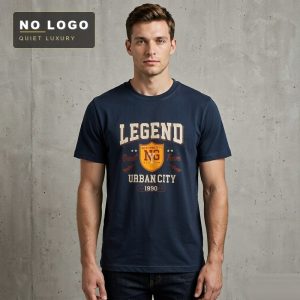 Brushed Cotton American Retro Style Non-Printed Short-Sleeve T-Shirt for Men, Comfortable Round Neck, New Summer Casual Half-Sleeve Tee