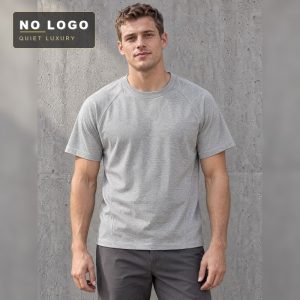 Delicate and Smooth Cotton Fabric, Simple Printed Design, Raglan Sleeves, Short-Sleeved T-Shirt for Men, American Retro Style, Handsome Half-Sleeve