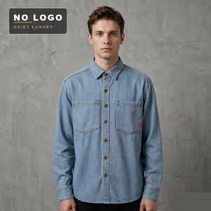 Yarn-Dyed Stripe Denim Shirt | Heavy Wash | Workwear