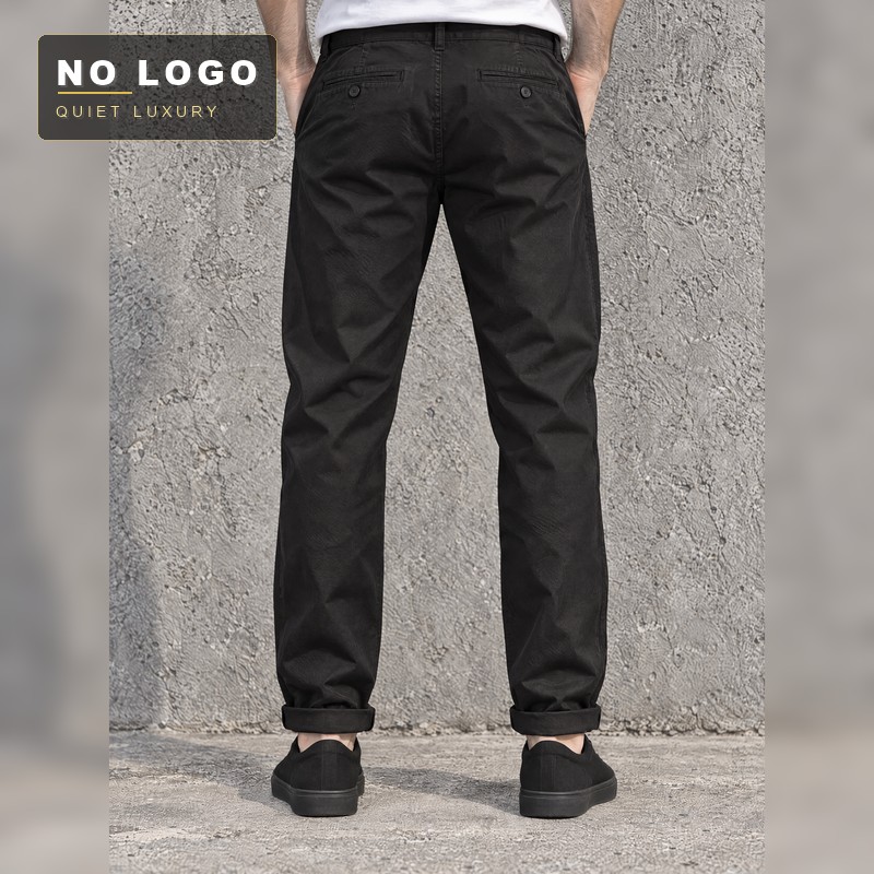 Men's Lightweight Washed Slim Pants - Premium Straight Chino - Image 10
