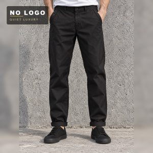 Men's Lightweight Washed Slim Pants - Premium Straight Chino