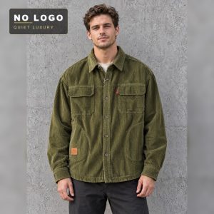 Men's Heavy Corduroy Work Shirt - Four Pocket Drop Shoulder