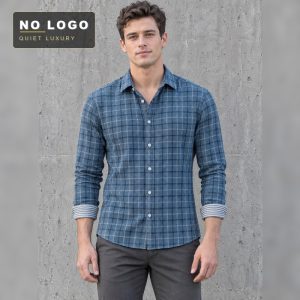 Men's Short Sleeve Washed Shirt - Contrast Panel Summer