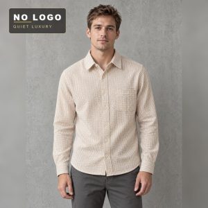 Men's Seersucker Shirt - Embroidered Relaxed Fit