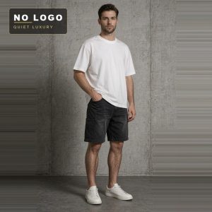Men's Whiskered Black Denim Shorts - Side Cargo Pocket