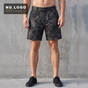 Men's Hiking Camo Cargo Shorts - Washed Cotton