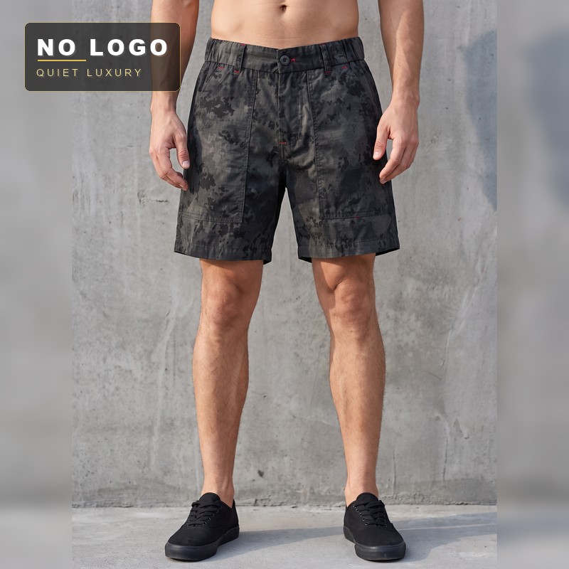 Men's Hiking Camo Cargo Shorts - Washed Cotton
